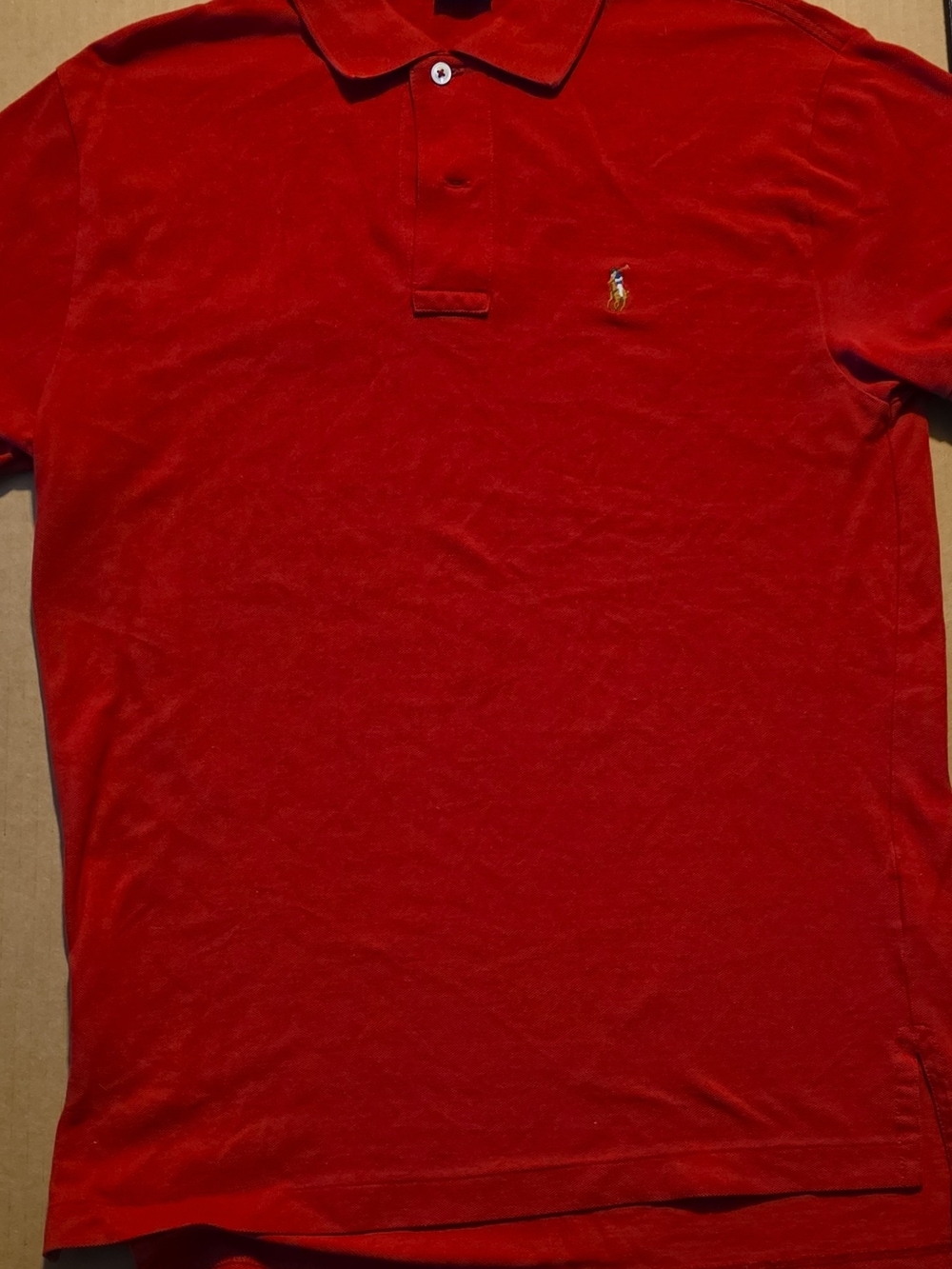 Ralph Lauren Red Polo Shirt with Embroidered Pony